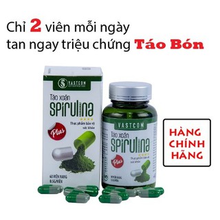 Tảo xoắn hộp spirulina viên nang -VASTCOM HÀNG CHÍNH HÃNG (2 viên/ ngày)