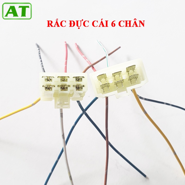 Giắc Đực Cái 6 Chân Nối Điện Ô Tô – Jack Kết Nối Đực Cái 6 Chân To