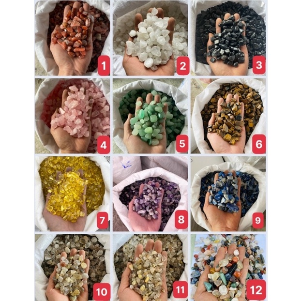 100g Vụn Đá Tự Nhiên đủ màu Trấn Trạch Đổ móng chôn móng Rải nền Bể cá