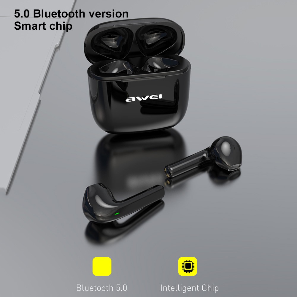 Tai Nghe Bluetooth 5.0 Không Dây Hel + Awei T26 Chống Nước Âm Thanh 3d