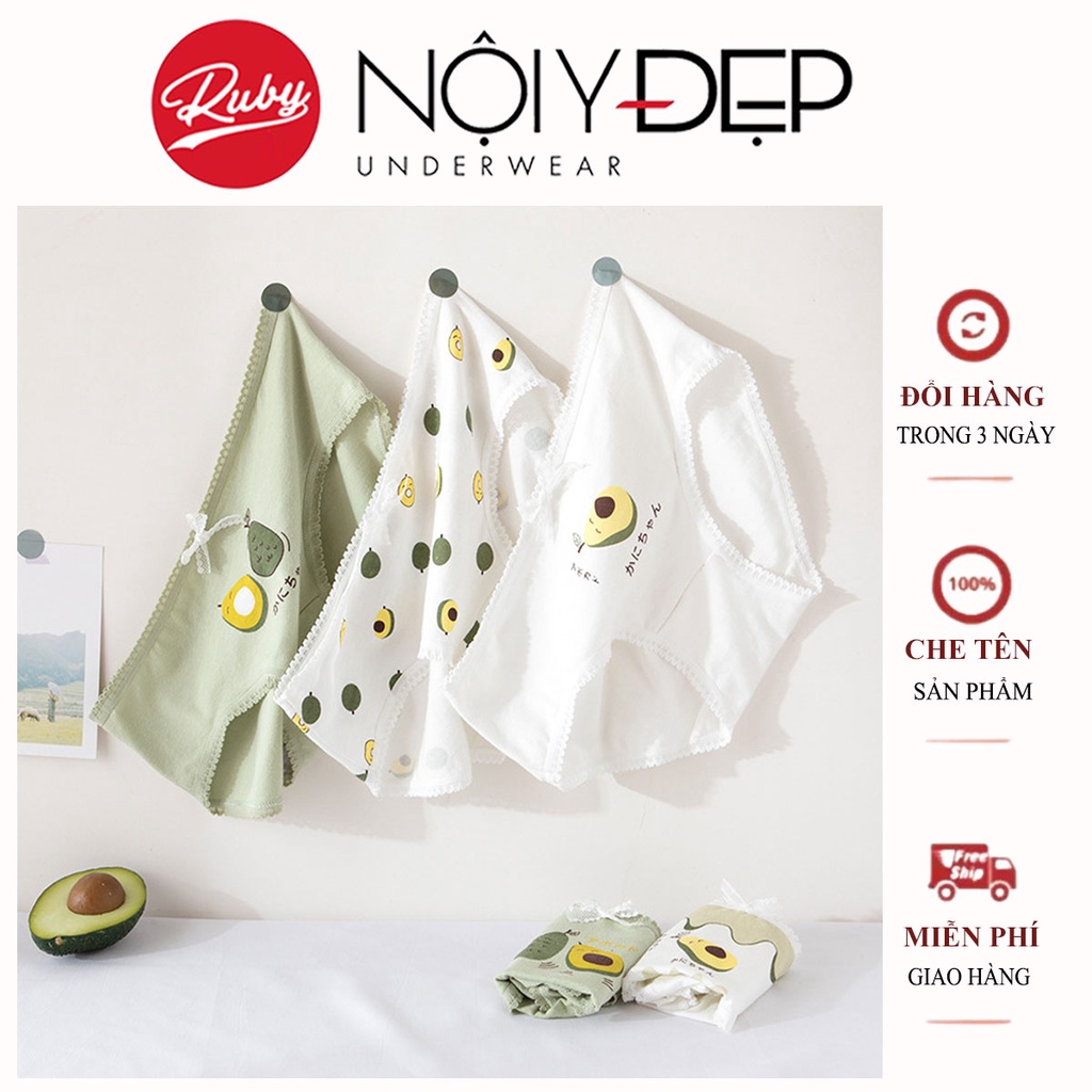 Quần lót ren cotton quả bơ chất liệu cao cấp đáng yêu dễ thương QL22