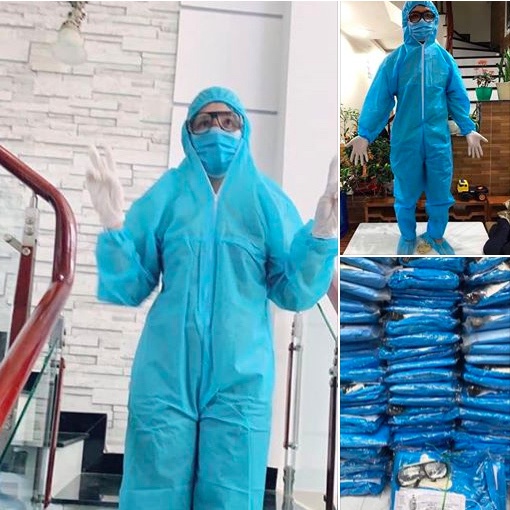 [1 set/7 món] Đồ bảo hộ y tế cấp độ 2 vải PPE phòng dịch phòng độc trong mùa covid