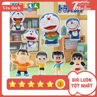 Mô hình 8 nhân vật Doraemon Nobita Suka Chaien Xeko - Figure Doremon