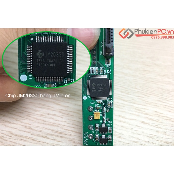 Adapter ổ cứng HDD 2.5, HDD 3.5, SSD 2.5 SATA sang IDE 40Pin Chip JM20330, thay thế ổ cứng HDD SSD cho main IDE cũ