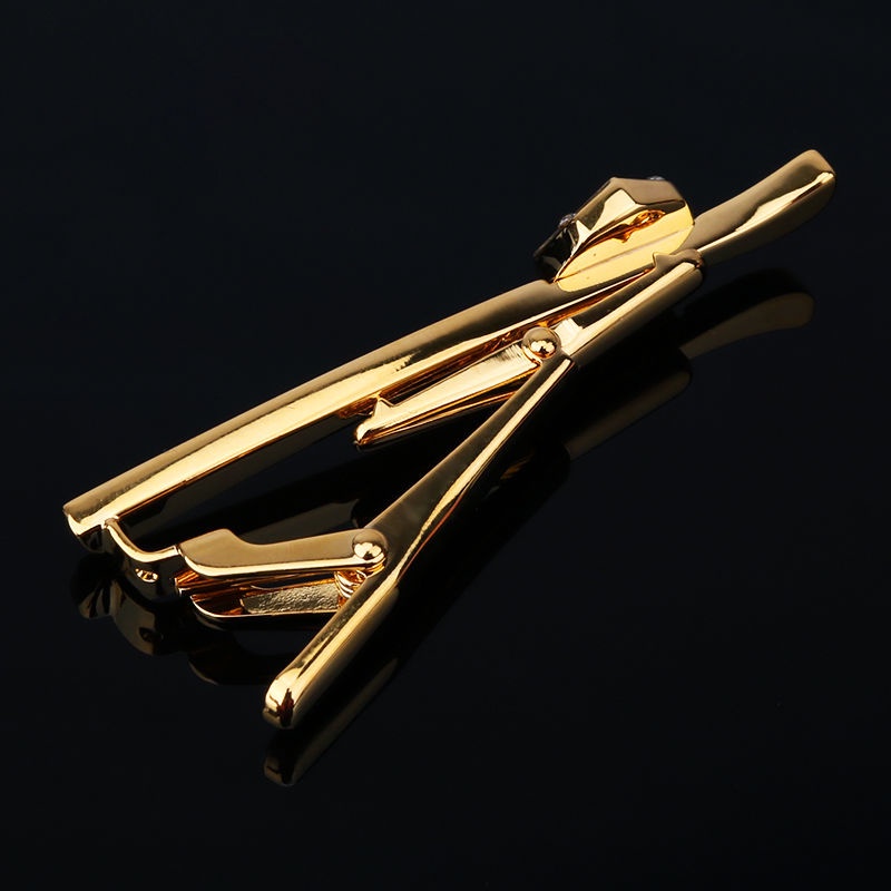 Kẹp Cà Vạt/Cà Vạt Đính Đá Màu Vàng Lãng Mạn Đơn Giản Phong Cách Hàn Quốc Thời Trang Cho Nam Và Nữ