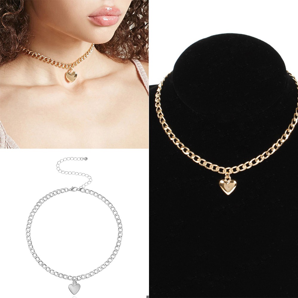 Dây Chuyền Hợp Kim Mặt Hình Trái Tim Xinh Xắn Dành Cho Nữ