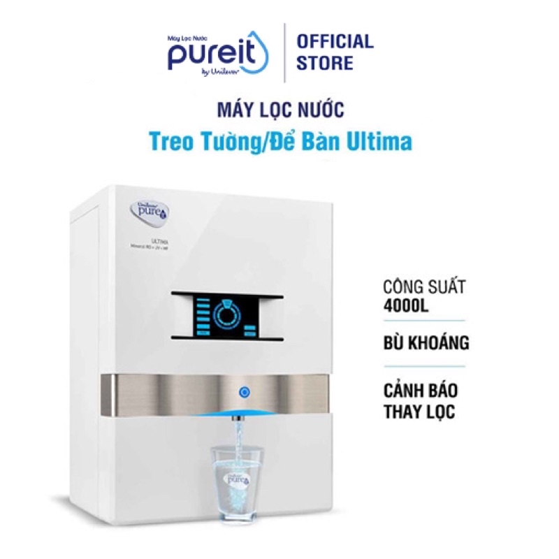 Máy Lọc Nước Treo tường/ để bàn Pureit Ultima Trắng