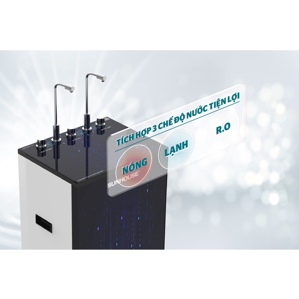 Máy Lọc Nước RO Sunhouse SHA76215CK 9 Lõi 3 Chế Độ Nóng Nguội Lạnh