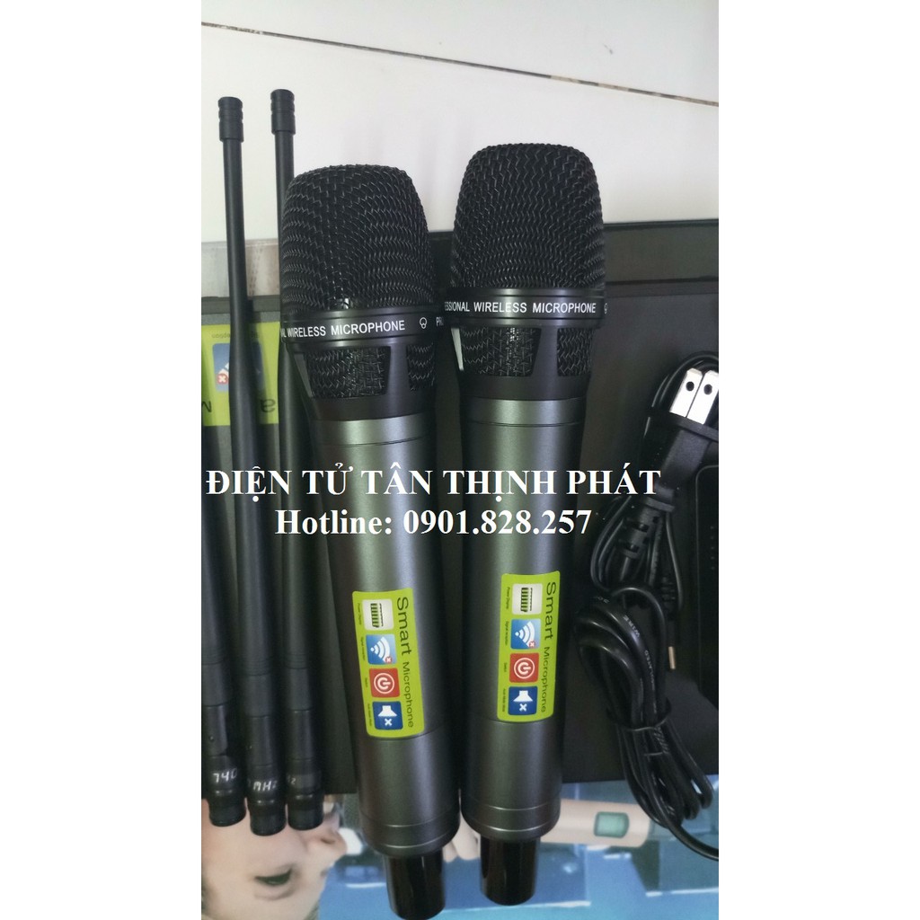 Micro không dây shure UR18D 4 râu phát sóng xa, chống hú tốt - shure ur-18d