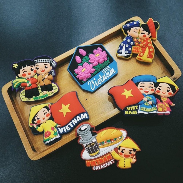 Magnet Nam châm hít tủ lạnh quà lưu niệm Việt Nam size nhỏ.