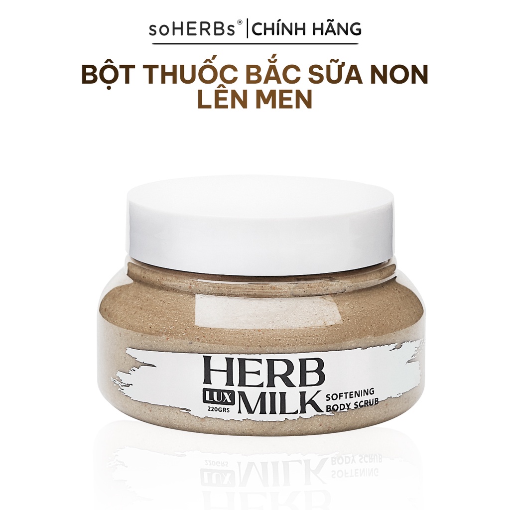 Bột Thảo Dược Sữa Non SOHERBS Lux Herb Milk Softening Body Scrub 220g