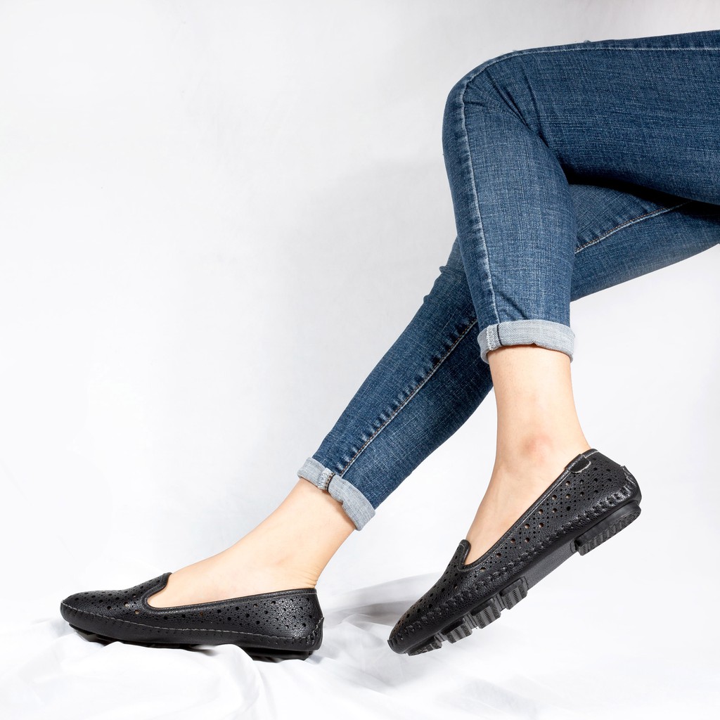 Giày slipon - Kaleea HTK2014 - Giày bệt nữ da bò thật siêu nhẹ,siêu êm ,thoát khí - Kaleea | BigBuy360 - bigbuy360.vn