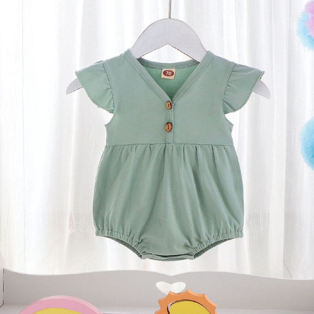 Áo liền quần vải cotton thoải mái dễ thương dành cho trẻ sơ sinh