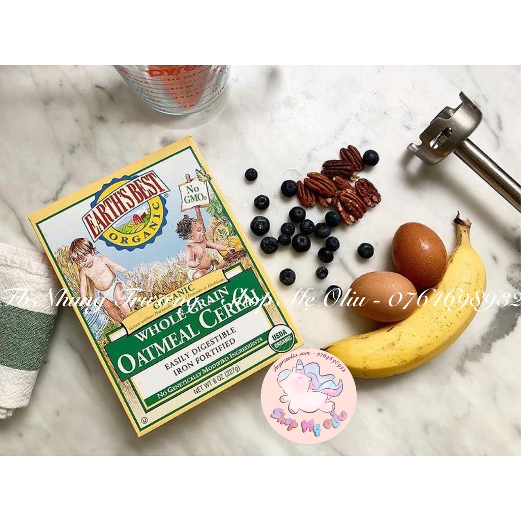 [ĐỦ BILL] Bột ăn dặm ngũ cốc hữu cơ EARTH’S BEST ORGANIC cho bé từ 4 tháng tuổi 227g - Shop Mẹ Oliu