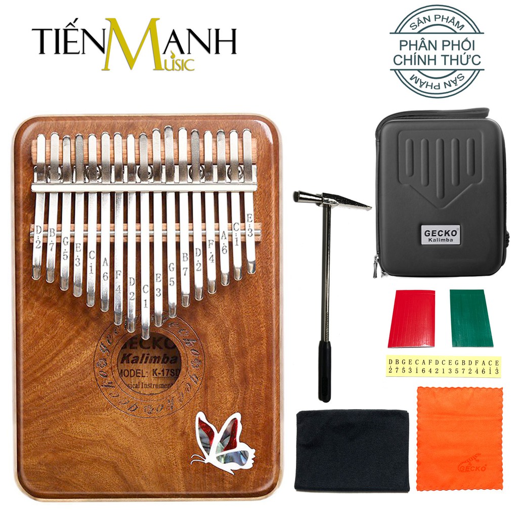 Đàn Kalimba Gecko 17 Phím K17SD Kèm Hộp Chống Sốc (Gỗ Đàn Hương Đỏ) - Nhạc Cụ Tiến Mạnh Music