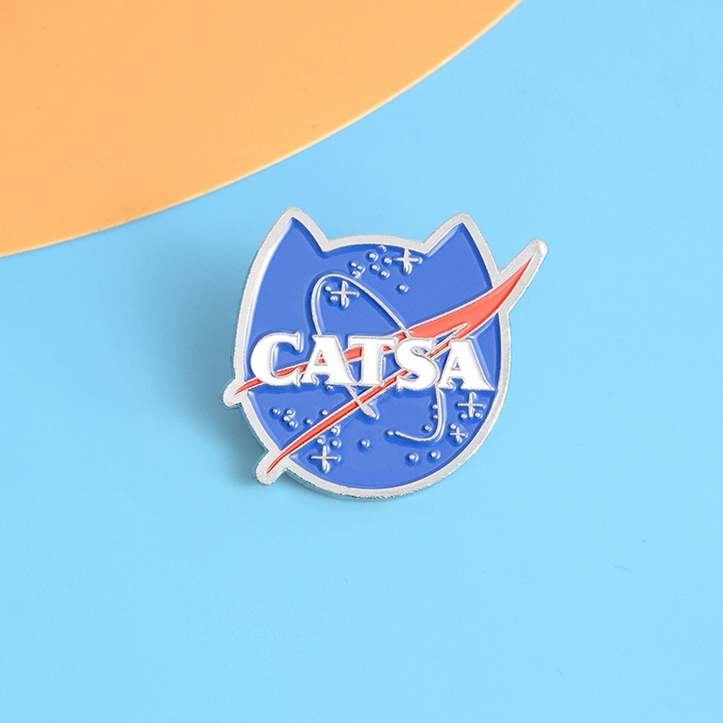 Ghim Cài Áo Hình Mèo/ Hành Tinh/Mặt Mèo Tráng Men Dễ Thương Làm Quà Tặng Cho Bạn Bè