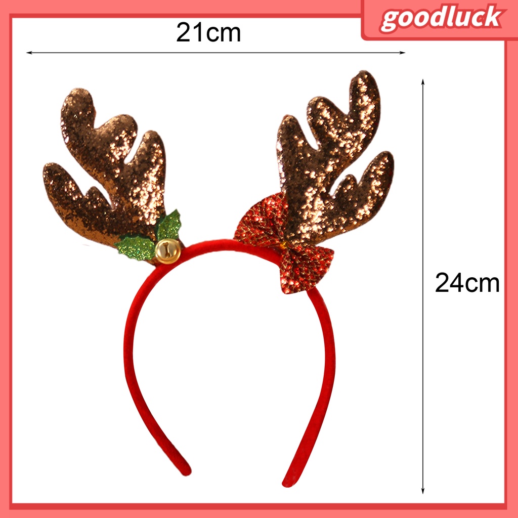 Băng đô cài tóc đính nơ phong cách giáng sinh trọng lượng nhẹ