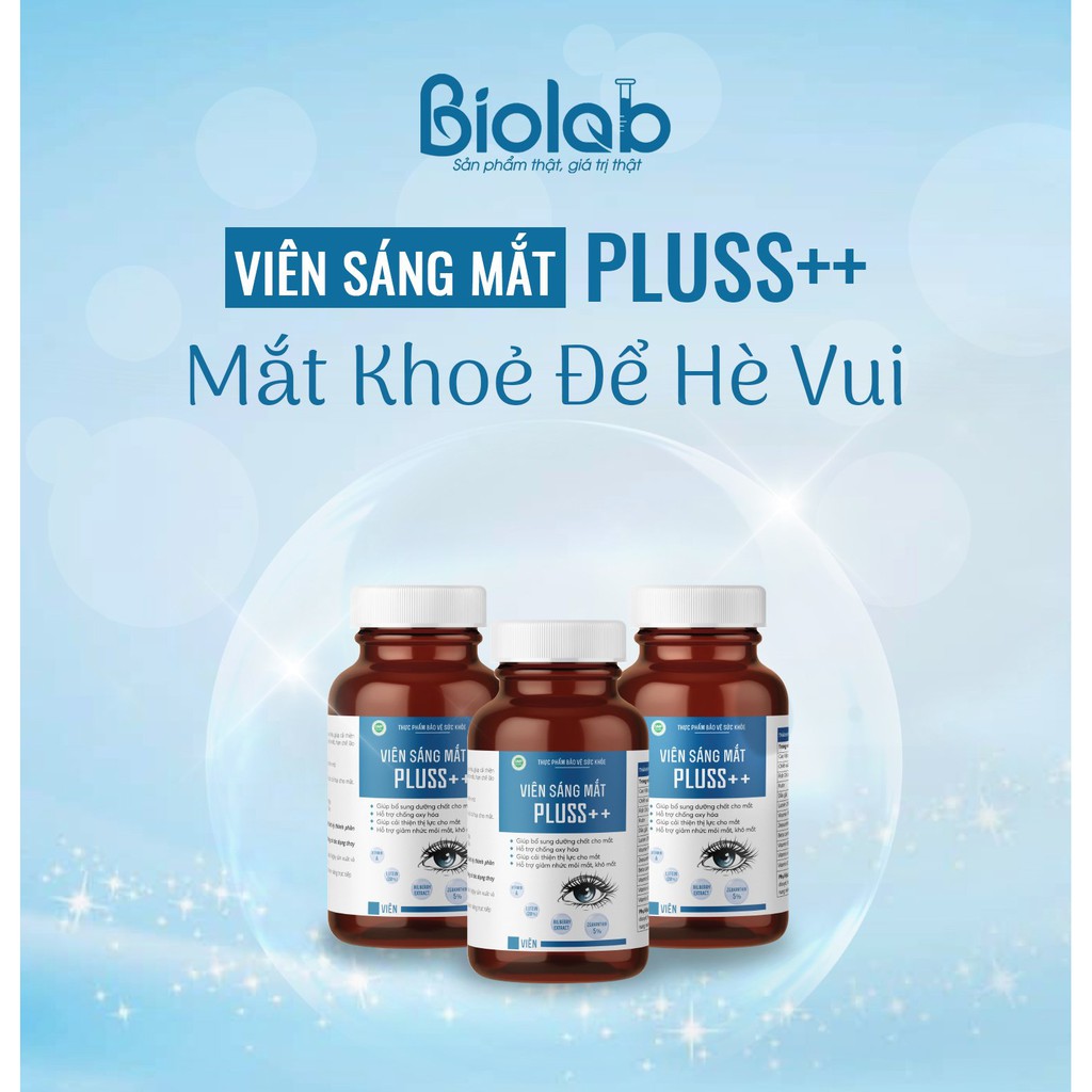Viên Sáng Mắt Pluss ++ Hỗ trợ cải thiện thị lực, giảm mỏi mắt, khô mắt, ngăn ngừa lão hóa mắt