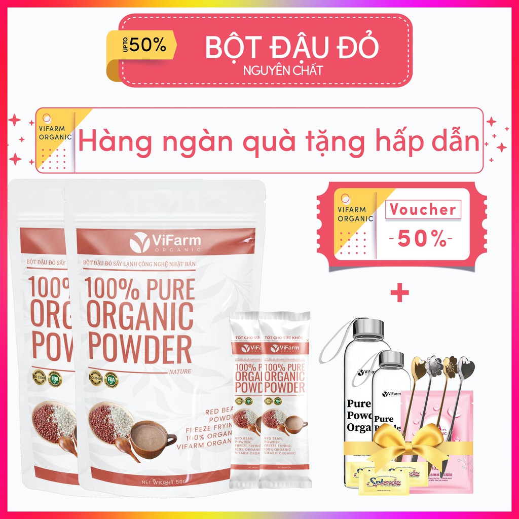 [Mã 267FMCGSALE giảm 8% đơn 500K] Bột Đậu Đỏ Nguyên Chất 50g Làm Đẹp Tự Nhiên, Nấu Ăn Ngon
