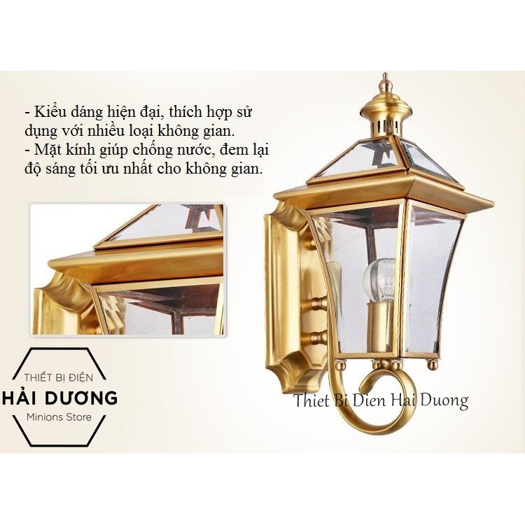 Đèn Gắn Tường Cao Cấp Đồng Nguyên Chất Trang Trí 0623S - Đã bao gồm bóng - Bảo hành 12 tháng