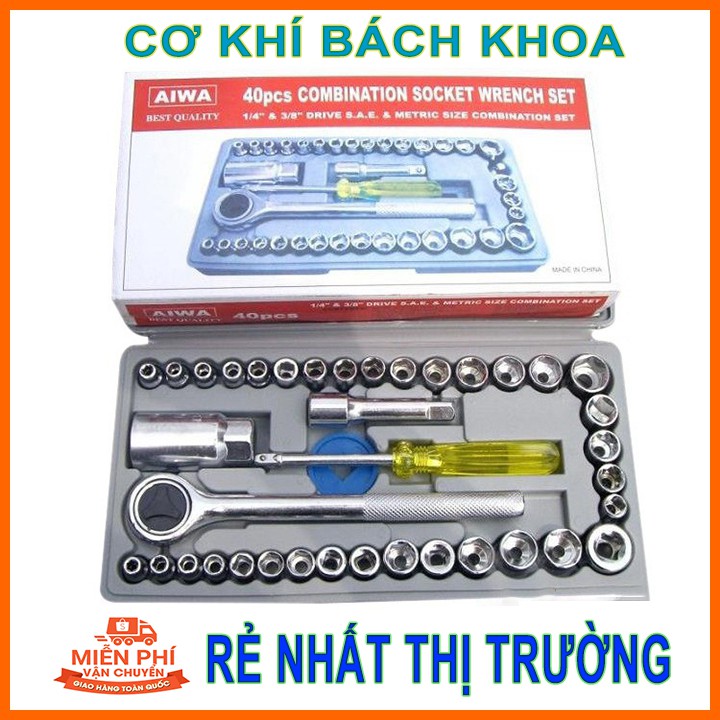 Bộ Dụng Cụ Sửa Chữa Ô Tô, Xe Máy 40 Chi Tiết - Hàng Loại I (Thép không gỉ)