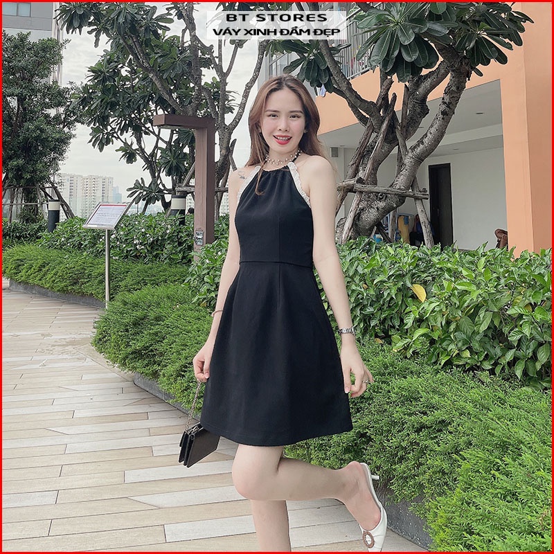 Đầm cổ yếm siêu xinh chất liệu tuyết mưa, cổ phối bèo - Gemma Dress (Ảnh thật shop chụp) BT106