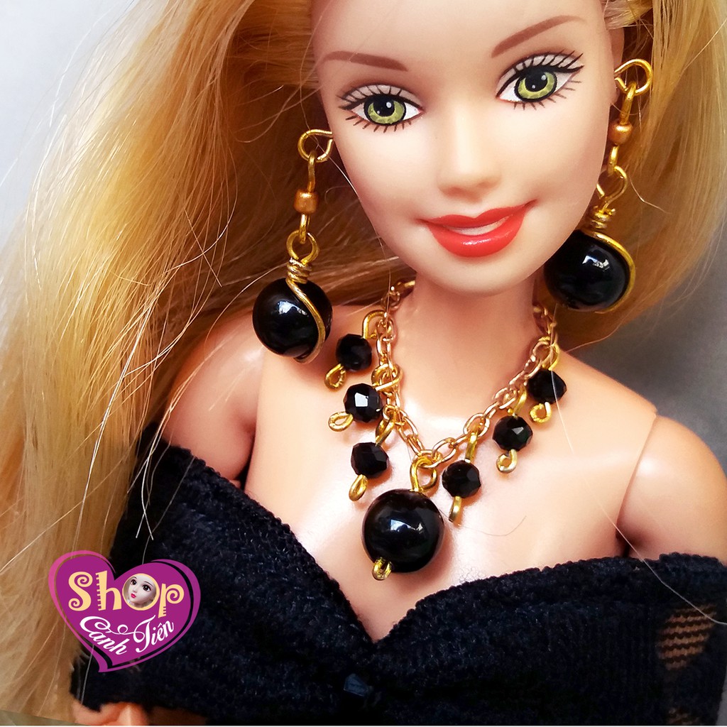 Trang Sức Búp Bê Barbie - Vòng cổ, Hoa Tai Búp bê Handmade Nguyên liệu Cao Cấp #12