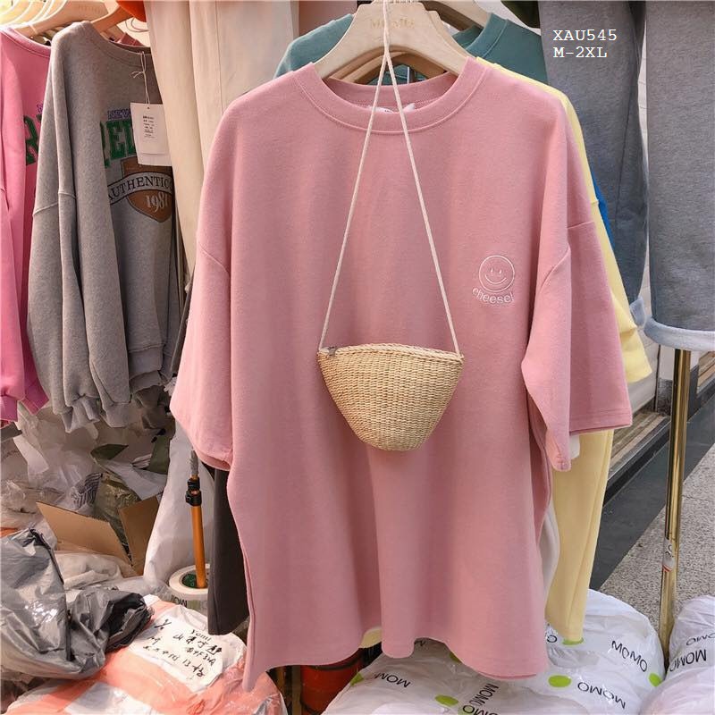 XẢ HÀNG XAU545 Áo pull trơn nữ dáng oversize