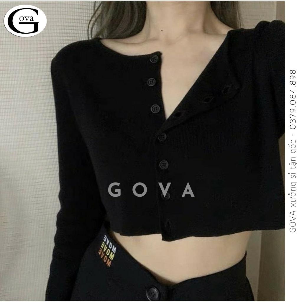 Áo Croptop Yan phối cúc Hot Trend Áo kiểu nữ ôm chất thun Cao Cấp gân mềm mát