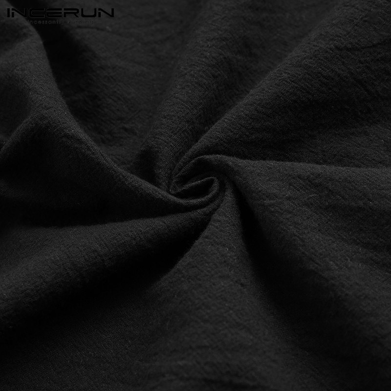 INCERUN Áo khoác cotton phong cách Gothic cá tính cho nam