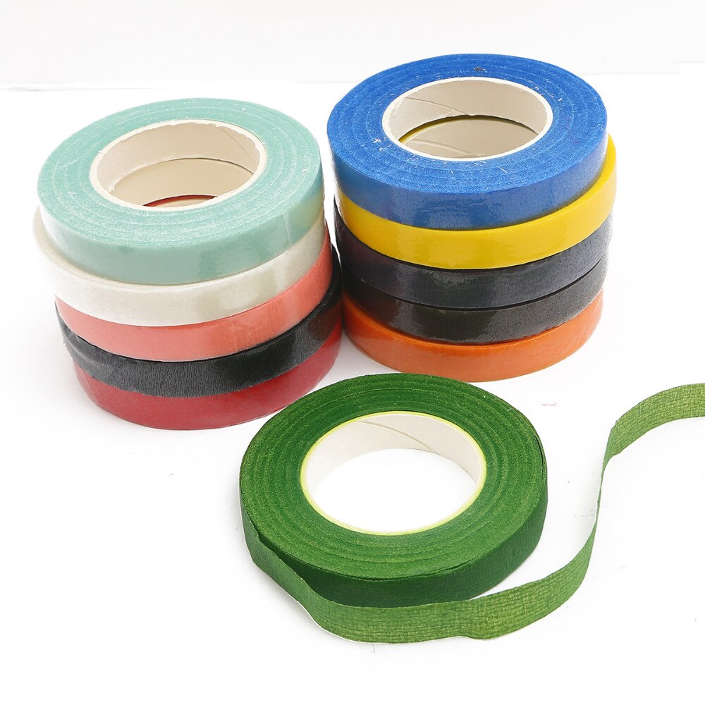Cuộn Băng Keo Giấy Tự Dính 30Yards / roll 12mm Dùng Quấn Hoa Trang Trí DIY