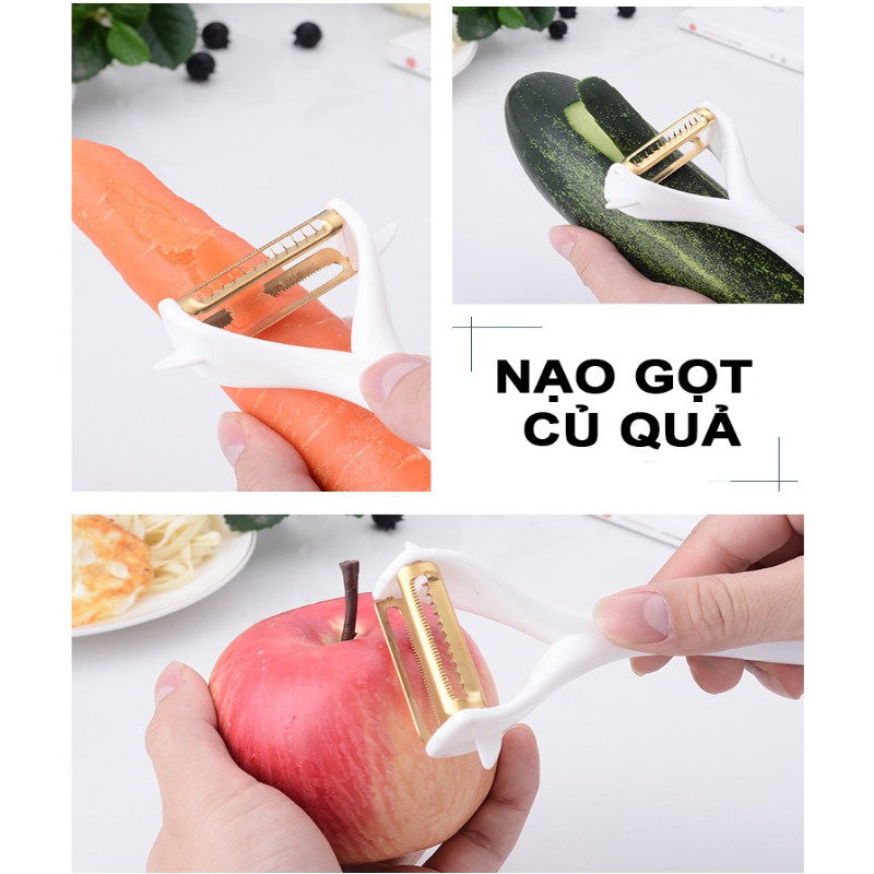 Dao Nạo, Bào Vỏ Củ Quả Loại 1 Lưỡi Dao Sắc, Siêu Bền Đa Năng Với 2 Lưỡi Dao Nạo