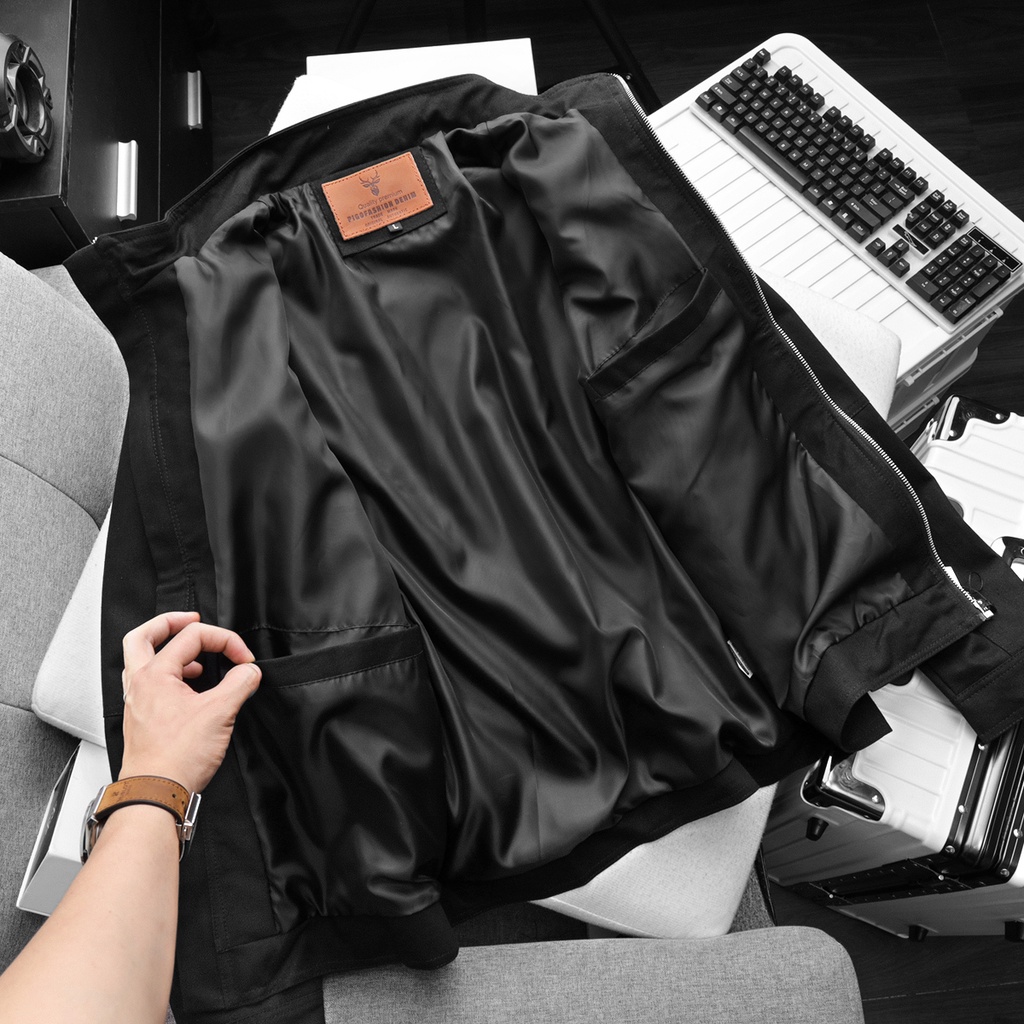 Áo khoác kaki nam basic cổ đứng cao cấp Pigofashion Zakkj02