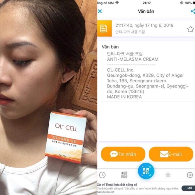 Ol-Cell mask thải độc hàn quốc mờ nám, tàn nhang hũ 30gr