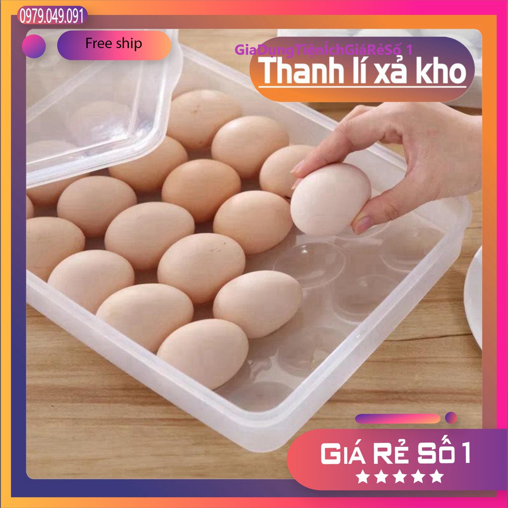 Hộp đựng trứng gà, trứng vịt 24 quả nhựa Việt Nhật