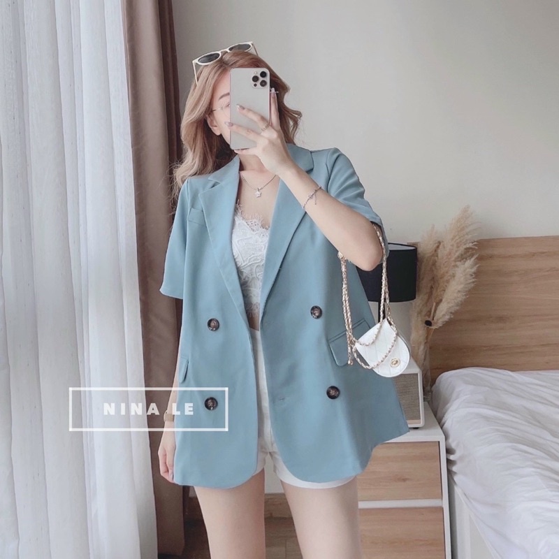 Áo Blazer vest phong cách  Hàn Quốc loại 4 cúc siêu đẹp