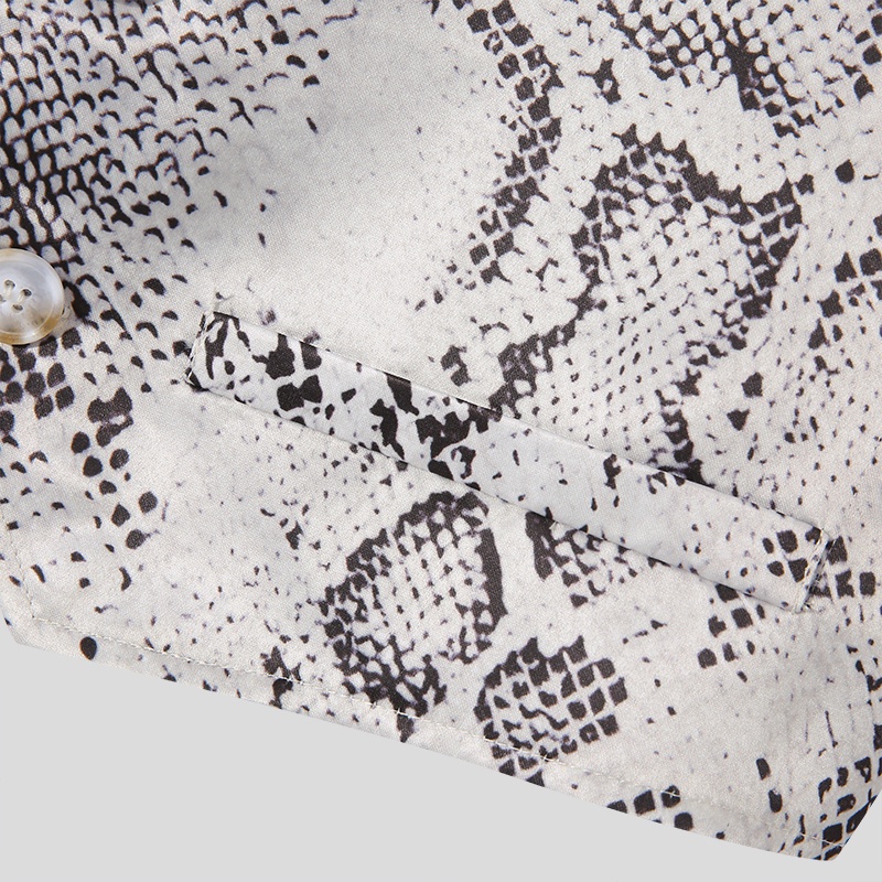 Set đồ 2 mảnh INCERUN gồm áo croptop sát nách và quần dài họa tiết da rắn thời trang cá tính