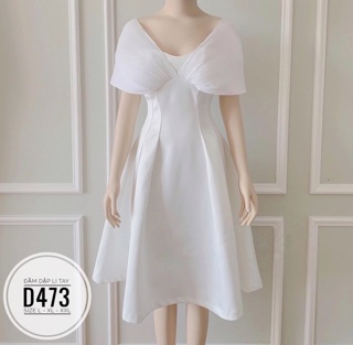 Bigsize Đầm dập li D473
