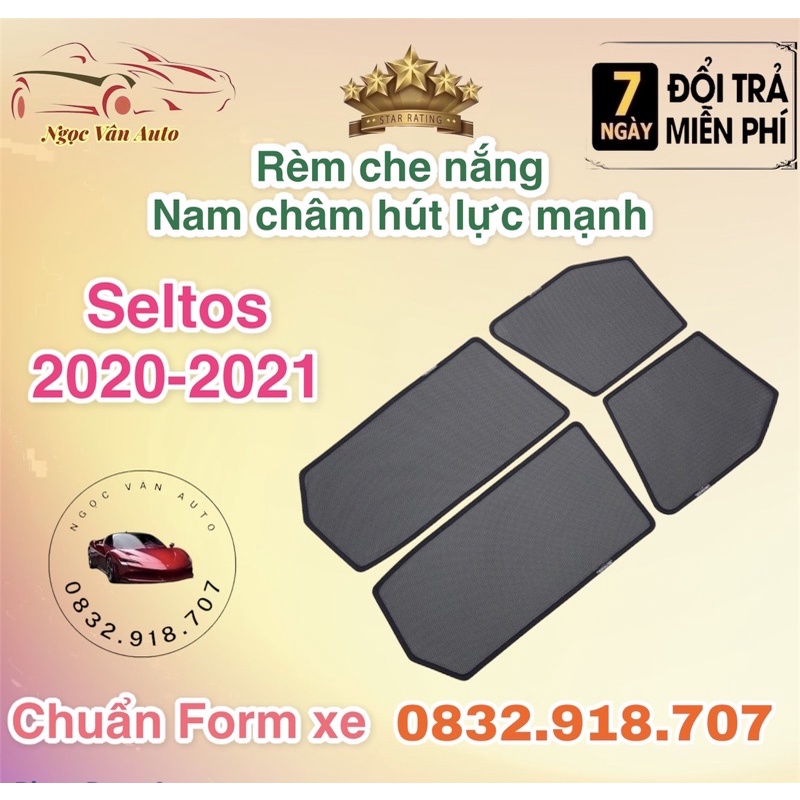 Rèm Che Nắng Nam Châm Kia Seltos 2020 - 2021 hàng loại 1