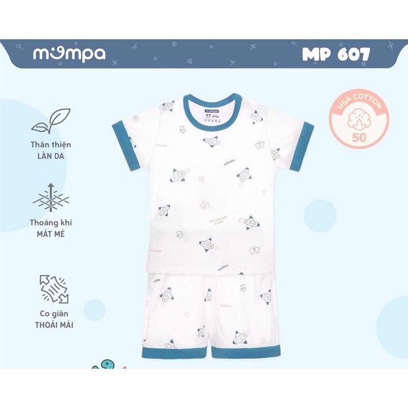 Bộ cộc tay cài vai Mompa 9-12M / 12-18M / 18-24M / 36M