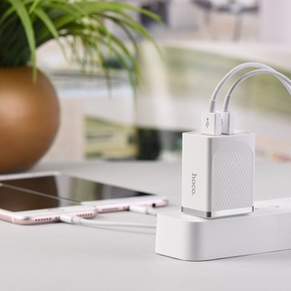 Cốc sạc nhanh 2 cổng USB - Max 2.4a -Hoco C43 -BH 12 tháng