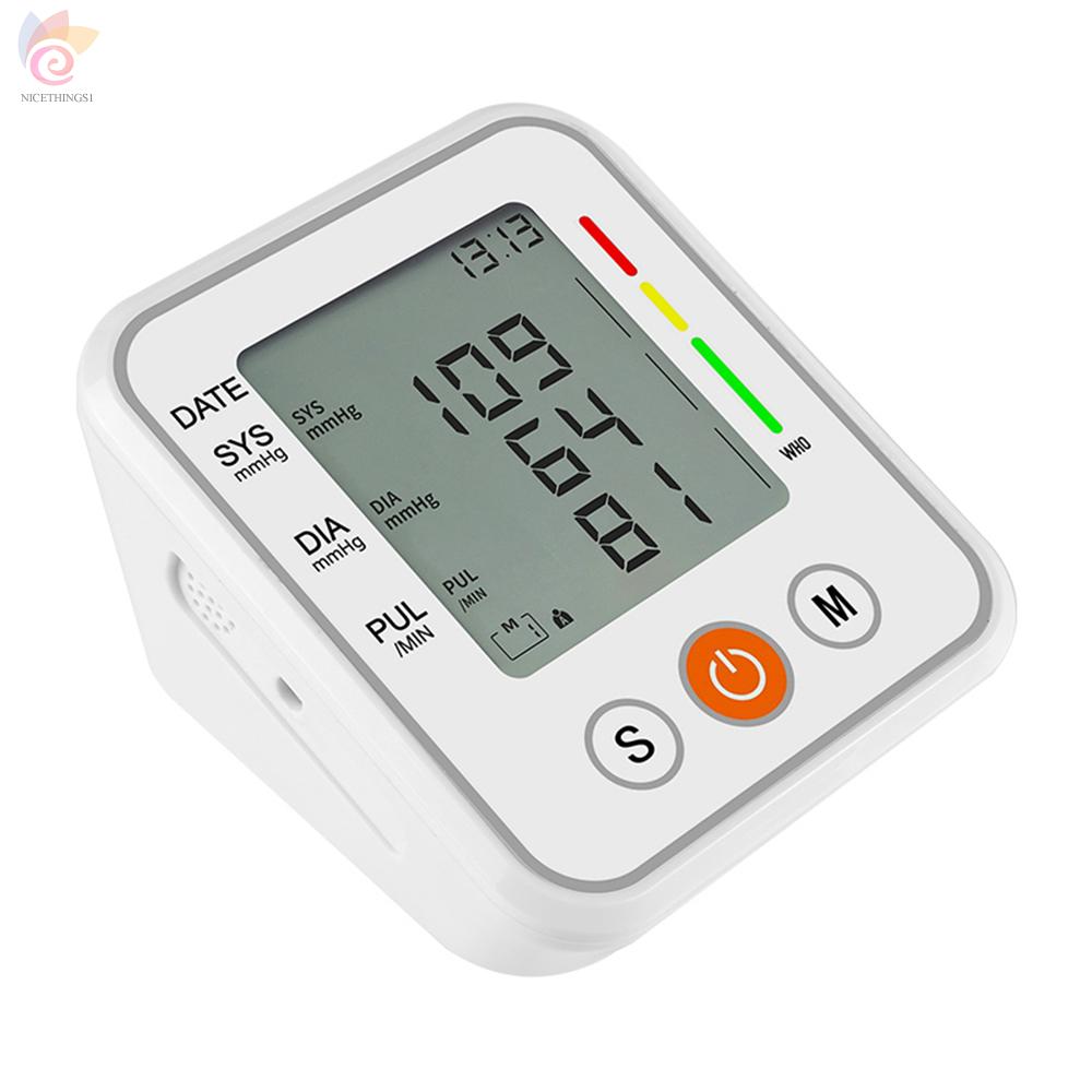 ET Blood Pressure Monitor Upper Arm Digital LCD Screen Electronic Sphygmomanometer Home Automatic Intelligent Arm-Cuff Sphygmomanometer Blood Pressure Meter