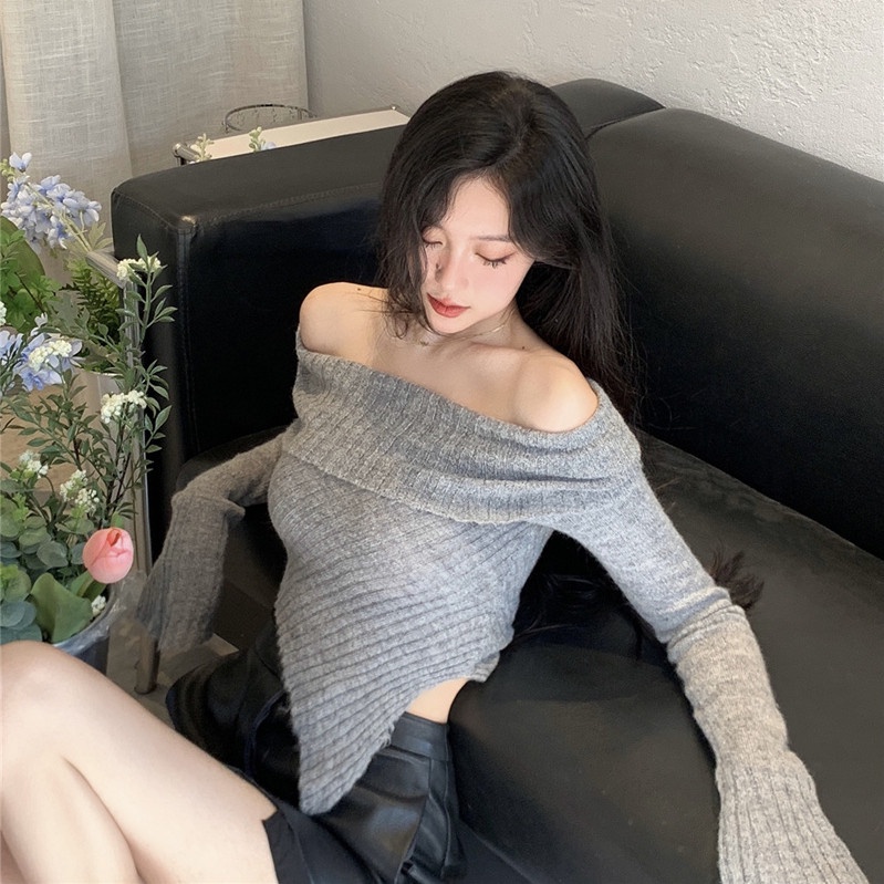 Áo Kiểu Tay Dài Trễ Vai Thời Trang Mùa Thu Cho Phái Nữ