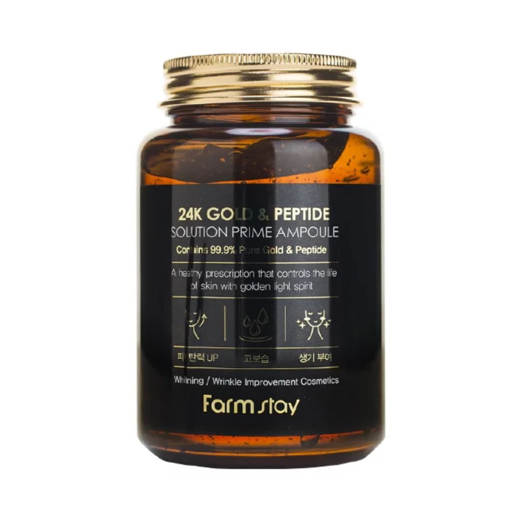Tinh chất chống lão hóa từ vàng 24K & Peptide Hàn Quốc Farmstay 24k Gold & Peptide Perfect Ampoule 250ml