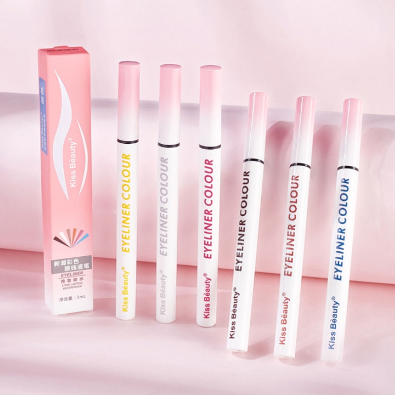 Bút Kẻ Mắt Không Thấm Nước, Chống Thấm Mồ Hôi Giữ Màu Lâu Trôi, Kẻ Mắt Sắc Mảnh, Không Lem, Dễ Trang Điểm, Có 3 Màu