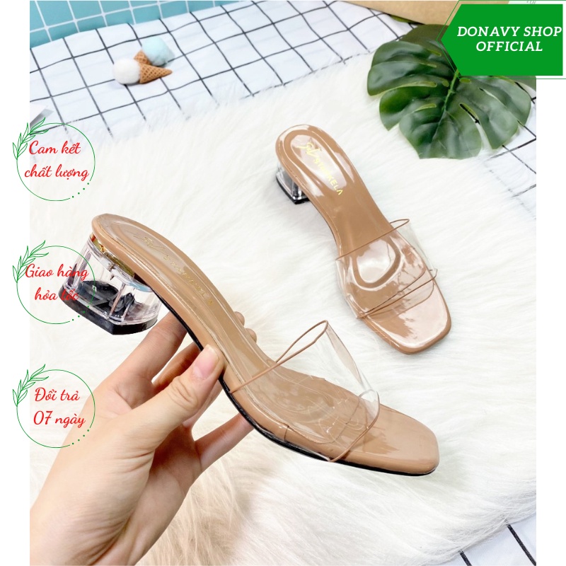 Giày Cao Gót Nữ Quai Ngang Bản Trong Gót Trong 3p Êm Chân Dễ Mang - G.mikatrong3p
