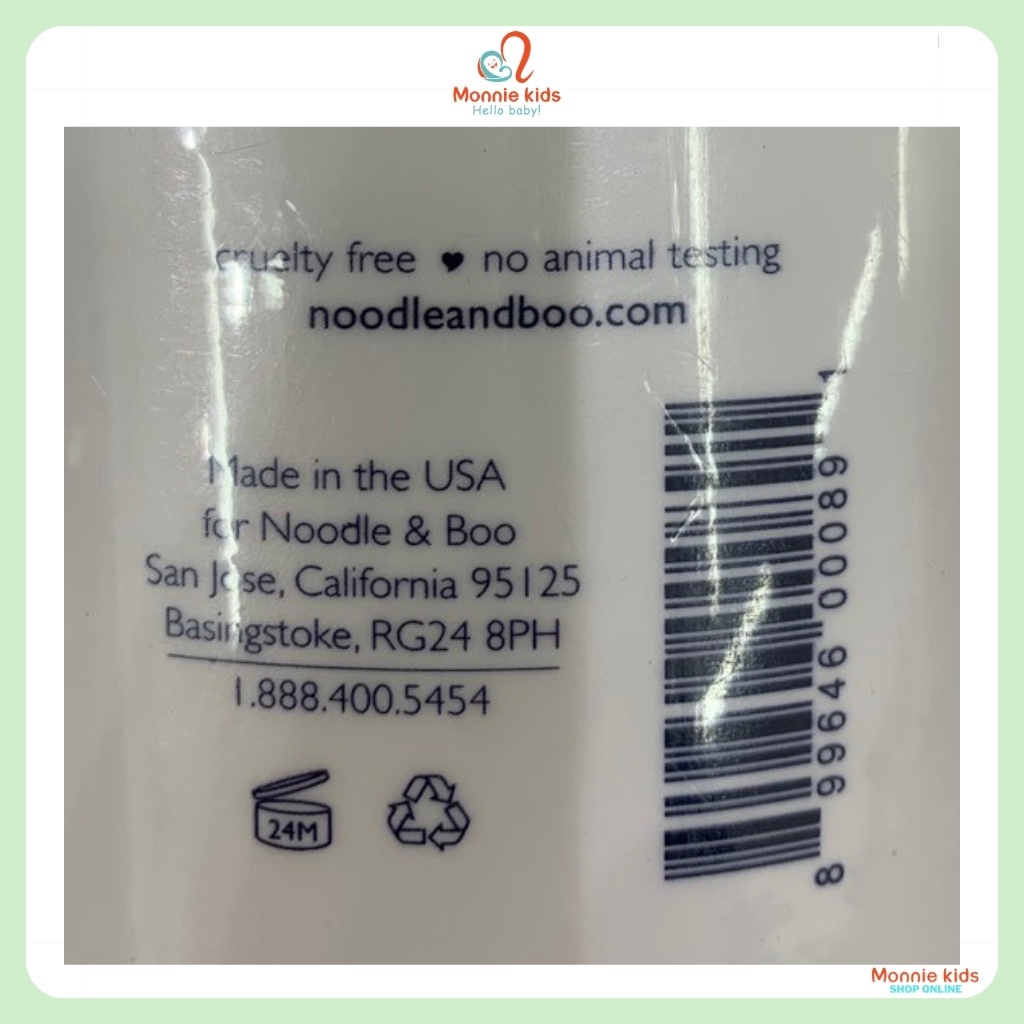 Sữa dưỡng thể cho bé NOODLE &amp; BOO Mỹ 473ml, sữa dưỡng thể tư nhiên an toàn - Monnie Kids