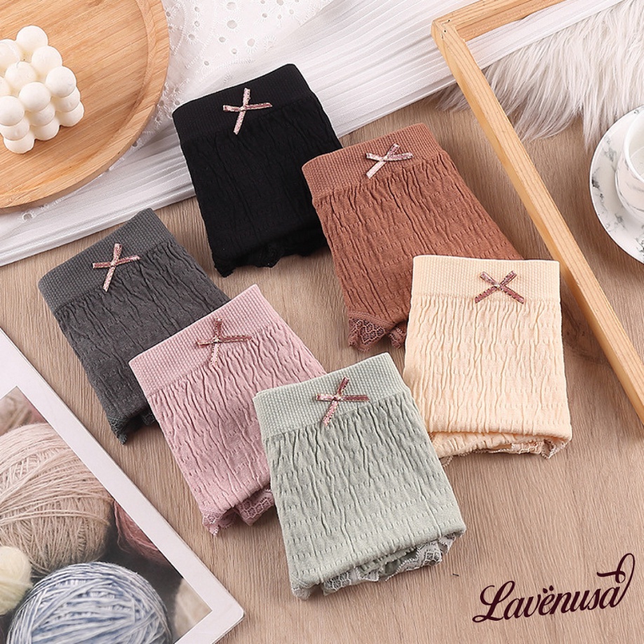 Quần lót Cotton nữ dễ thương mềm mại thoáng khí freesize 40-58kg LAVENUSA QL58