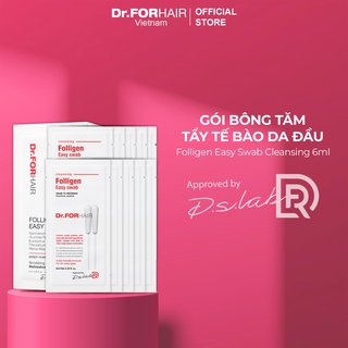 Bông tăm tẩy tế bào chết da đầu, bông tẩy tế bào chết, làm sạch da đầu Dr.ForHair Folligen easy swab cleansing 6ml