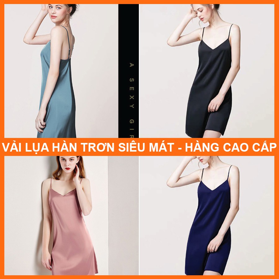 Váy ngủ lụa 2 dây, váy ngủ lụa hai dây sexy gợi cảm, ĐỒ NGỦ CAO CẤP | BigBuy360 - bigbuy360.vn